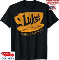 Gilmore Girls Luke'o Kavinė Stars Hollow Nudėvėtas Ženklas Marškinėliai, Unisex Marškinėliai Unisex T-Shirt 5XL įvairiaspalvis