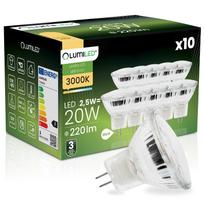 10X Żarówka Led Gu4 Reflektor Mr11 2,5W = 20W 220Lm 3000K Ciepła 120° Lumiled