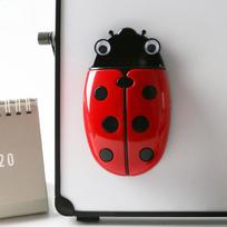 Ladybug magnetinis pieštukų dėklas lentinis trintukas laikymo dėžutė Dviejų paskirčių trintukas lentos rašiklio organizatorius Animacinių filmų šaldytuvo magnetas black