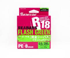 Seaguar P.E valas R18 Ešerys 200m Dydis 0.6 11lb Ryškiai žalias (8184) žalia