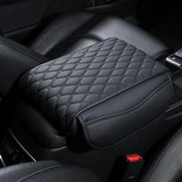 PU Leather Auto Center Console Pad,Thick storage bag armrest box,Universal Fit for Most Vehicles Seat Box Cover Car Interior Accessories