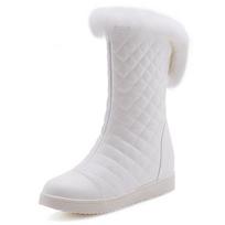 Fashion New Popular Women Snow Boots Faux Fur Increased Heels Warm Fur Inside Solid Winter Boots Female Shoes Woman 2024 34 balta