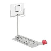 Miniature Office Desktop Ornament Decoration Basketball Hoop Toy Board Game for Basketball Lovers white