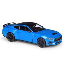 WELLY 1/24 Ford Mustang GT 2024 Alloy Car Diecasts & Toy Vehicles Car Model Miniature Scale Model Car Toy for Children mėlyna