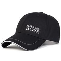 Kepurė su snapeliu, siuvinėta raide THE REAL BOSS, unisex, reguliuojama, lauko kepurė, laisvalaikio, sporto, kelionių kepurės, apsaugančios nuo saulės juoda