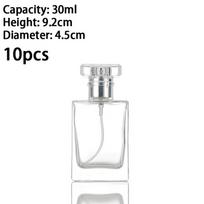 10 vnt. 30/50 ml kvepalų buteliukai, auksiniai, sidabriniai, tušti buteliukai, purškikliai, nešiojami kvepalų dozatoriai