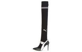 PUMA X Fenty Knitted High Mary Jane Heels Slip On 'Black' Women's 366259-01 37
