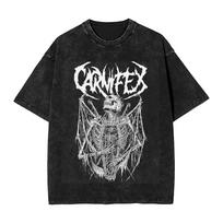 Retro Carnifex Grupės Išplauti Marškinėliai Mados Harajuku Vyrams Moterims Hiphopas Marškinėliai Medvilniniai S įvairiaspalvis