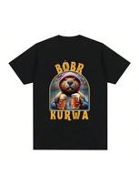 Bober Kurwa Bobr T-Shirt Funny Beaver Drinking Beer Meme Women's Fashion Hip Hop Loose T-Shirt Street Clothing Graphic T Shirts S įvairiaspalvis