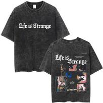 Washed Vintage Game Life Is Strange Graphic T-shirt Men Women Player Casual Retro Short Sleeve Male O-collar Oversized T Shirts S įvairiaspalvis