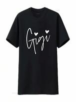 Wounisex Gigi HearT T Shirt For Grandma Cute Funny  Tops Vintage Washed Stretched Unisex Streetwear Breathable Casual S įvairiaspalvis