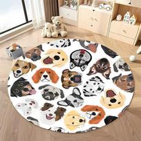 Free shipping! Round Dog-Themed Rug for Cozy Living Spaces round carpet for home sofa bedroom, gift Diameter -60cm