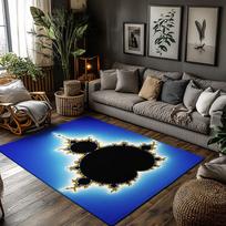 Tuniu Black Hole Rug Cosmic Space Warp Abstract Blue Floor Mat Entrance Doormat Home Decor 50x80cm