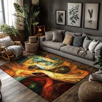 Tuniu Abstract Infinity Rug Non Slip Home Floor Carpet Mat for Living Room Bedroom Kitchen Decorative Pad 50x80cm