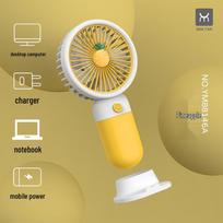 Ananaso Animacinis USB Įkraunamas Nešiojamas Mini Ventiliatorius