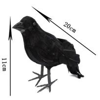 Simulation Black Crow Raven Bird Repellent Pest Control Garden Outdoor Decor