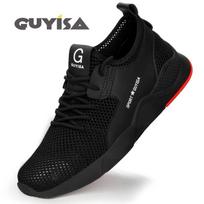 GUYISA 9118 Vyriški vasariniai kvėpuojantys saugos darbiniai batai 41 black