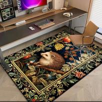 1pc Medieval style art animals Carpet Rug for Living Room Bedroom Home Sofa Decoration,Kids play Non-slip Floor Mat 40x60cm( 15x23in )