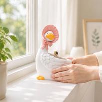 Creative Goose Vase Ornamental Resin Flower Pot for Plants Small Decorative Indoor Outdoor 9.9x8x14.4cm