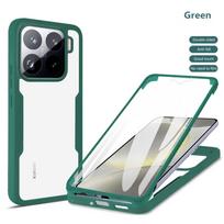 For Xiaomi 15T 14T 13T Pro Anti Fall 360 Fully Wrapped Phone Case For Xiaomi 17 Pro Max 15Pro 14 15 Ultra Transparent Phone Case Xiaomi 17 pro žalia