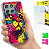 Etui Do Motorola Moto G56 Obudowa Foto Case Plecki Grafika Kotek + Szkło