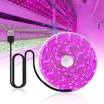 LED augimo šviesa pilno spektro fitolampa USB augalų šviesos juosta 1m 2m 3m 5m Fito lempa augalams gėlėms šiltnamio palapinei hidroponikai 1m&IP20 No waterproof