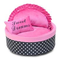 Cat Bed Comfortable Lovely Dot Pet Puppy Kennel Kitten Puppy Sleeping Bed Top Quality House for Cats pet bed luxury S pink