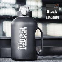 1,5/2 l vandens butelis su rankena ir šiaudiniu nerūdijančio plieno termosu buteliu lauke, nešiojamas didelės talpos vandens ąsotis sporto salėje 1500-2000ml