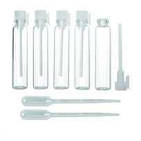 20/50pcs 1/2/3ml Empty Clear Glass Perfume Small Sample Vials Perfume Bottle Laboratory Liquid Fragrance Test Tube Trial Bottle 1ml