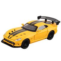 1/32 Dodge Viper ACR SRT lydinio sportinio automobilio modelis Metaliniai liejiniai žaislas Metalinės transporto priemonės Automobilio modelis Garso ir šviesos imitacija Berniukams Vaikams Žaislinės Dovanos geltona