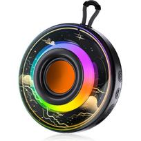 Portable Wireless Bluetooth Speaker, Shower Speaker with RGB Lights, Hi‑Fi Audio, IPX7 Waterproof, Bluetooth 5.4, Extended Playtime, TF Card juoda