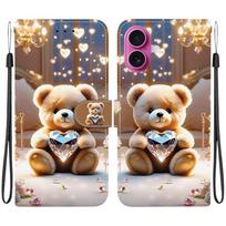 For Oppo A6x 4G Leather Case RFID Blocking Wallet Stand Rhinestones Ballet Dancer Flip Phone Cover C