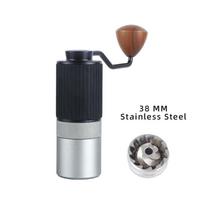 HAVMORE Upgrade Manual Coffee Grinder CNC Professional Stainless Steel Diamond Adjustable Manual Burr Coffee Bean Grinding black