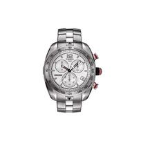 Tissot Sporto serijos Kvarcinis mechanizmas Laisvalaikio Sportinis 100M atsparus vandeniui Chronografas Datos rodymas Laikrodis Vyriški laikrodžiai Sidabrinis T076.417.11.037.00 Regular Watch Box,Silver Strap gray