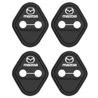 4Pcs Car Door Lock Buckle Silicone Protective Cover for Mazda 2 3 5 6 Axela Atenza Speed 6 CX-3 CX-4 CX 5 CX-7 CX-8 CX-9 Demio black