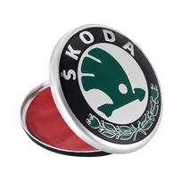 43/44mm for Skoda Octavia Superb Rapid Fabia Rapid Spaceback Auto Interior Accessories Aluminum Alloy Car Steering Wheel Emblem