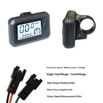 48V Elektrinio paspirtuko LCD spidometras su odometru ir įtampos indikatoriumi, skirtas pagerinti važiavimo patirtį A3