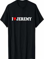 I Love Jeremy - Heart T-Shirt S įvairiaspalvis