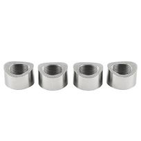4pcs Oxygen Sensor Nut Weld Bung Plug M18x1.5 O2 Sensor Adapter Curve Notched Nut Bung Stainless Steel Universal Auto Parts 4Pcs