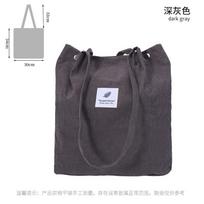Minimalist Corduroy Canvas Tote Bag with Dual Shoulder Straps Durable Lightweight Canvas Bag for Everyday Use One Size