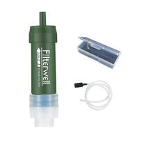 Mini Mini Water Filter Straw Purifier Straw Purification Water Filter Survival Direct Drinking Drinking Water Filtering Straw žalia