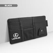 Automobilio skydelio nuo saulės kortelių dėklas, akinių spaustukas, telefono laikiklis, skirtas Lexus F SPORT ES RX NX LS UX LM LX GX LC RZ IS CT GS RC HS SC LBX juoda