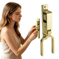 Heavy Duty Automatic Spring Latch Lock for Fence Gates Durable Metal Construction Secure Gate Lock with Easy Installation and Reliable Operation One Size