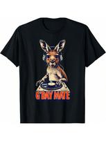 Australia G'Day Mate DJ Vinil Funny DJ  Australian T-Shirt S įvairiaspalvis