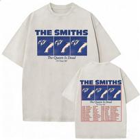 Skalbti Vintažiniai Roko Grupės The Smiths The Queen Is Dead T-shirt Tour 86 Alternatyvus 1980-ųjų Indie Morrissey T-shirt Vyriški Gatvės Drabužiai S įvairiaspalvis