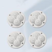 4Pcs Self Adhesive Heavy Duty 4-ball Pulley 360° Rotation Universal Wheel Mute Strong Load-bearing Furniture Casters Wheels