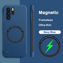 Prabangus dėklas telefonui Huawei P30 Pro P30Pro 5G Naujasis leidimas Atsparus smūgiams Kietas Plonas Besienis Magnetinis Belaidžio įkrovimo Galinis dangtelis Huawei P30 tamsiai mėlyna spalva