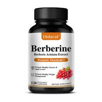 Berberinas HCI 500 mg maisto papildas, 120 žolelių ekstraktų kapsulių per buteliuką 120 Capsules