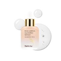 Farmstay Rice & Bifida Glowing Serum, Dark Spot Remover Correcting for face with Niacinamide 1.18 Fl. Oz. 1ea