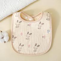 6 Layer Cotton Muslin U Shaped Baby Bibs Soft Absorbent Drool Burp Cloth Feeding Bib For Newborn Infant Toddler